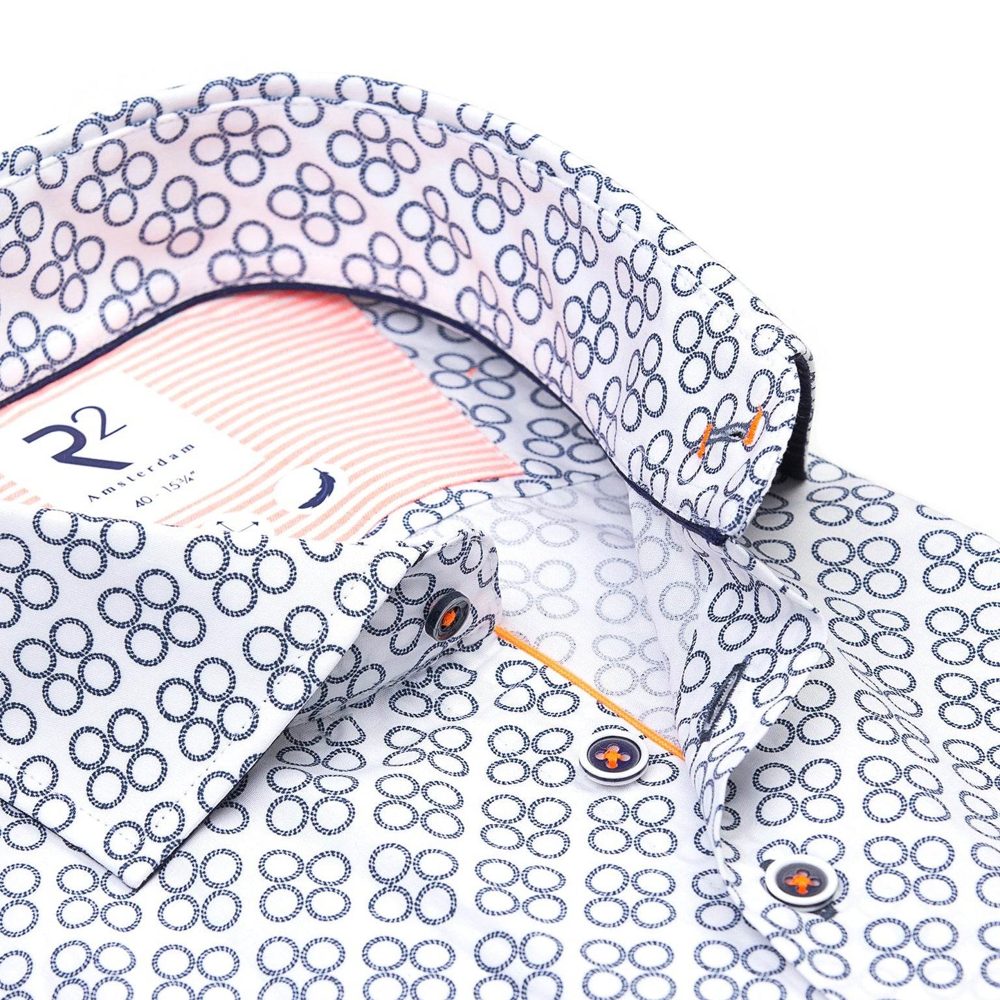 Bicycle chain print cotton shirt 124.WSP.049 - Navy 124.WSP.049_010_2