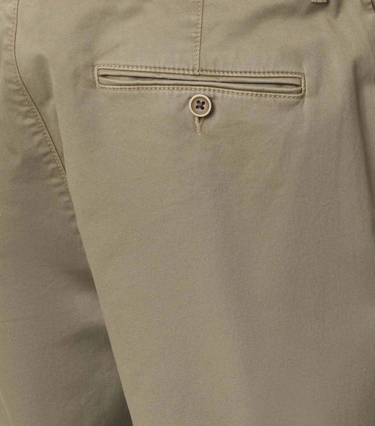 Casa Moda Chris chinos in Four Leaf Clover green, fabric detail