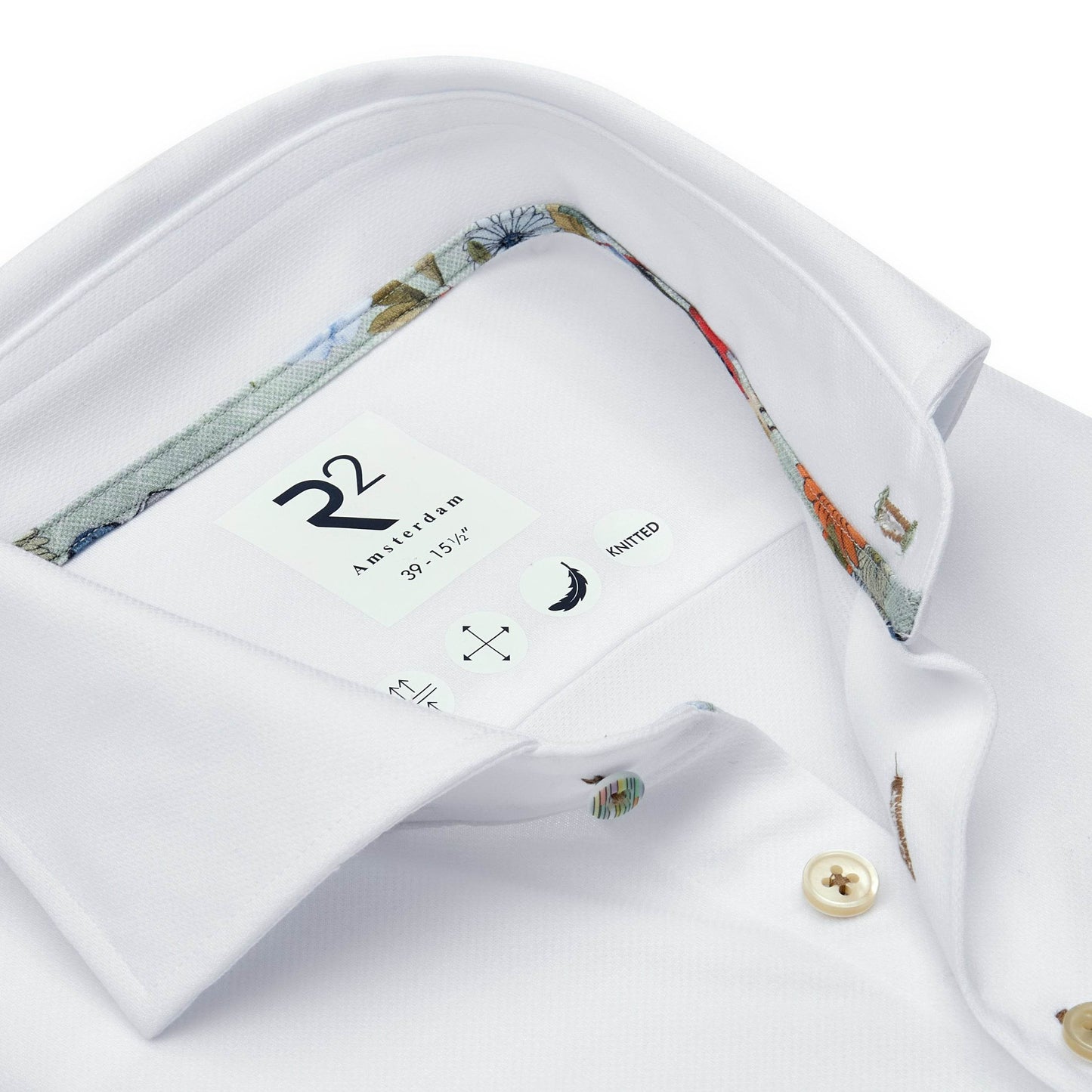 R2 Amsterdam Long Sleeve Shirt 128.wsp.001 004 - White 128.WSP.001_004_2