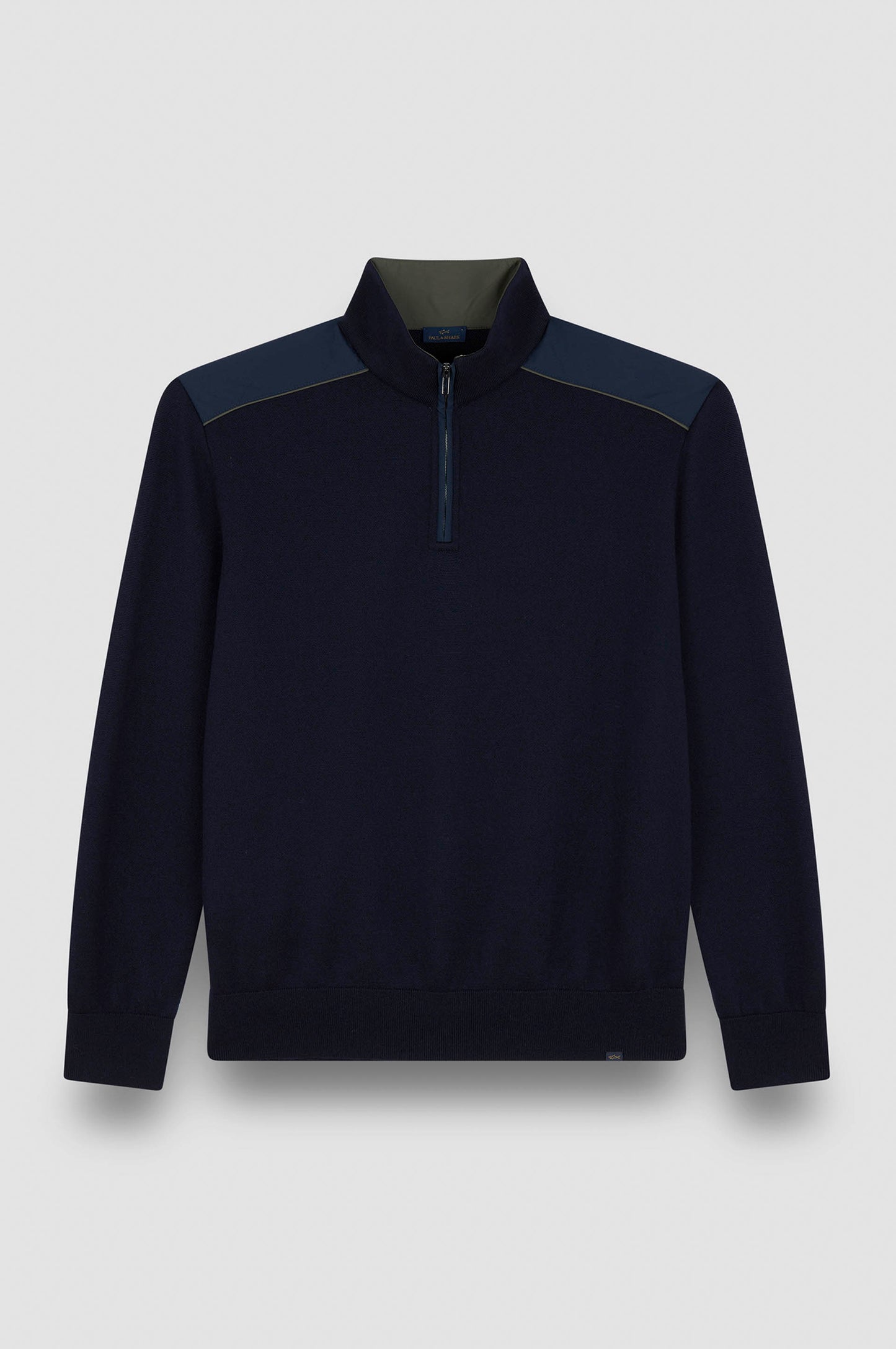 Paul & Shark Typhoon® Platinum Soft Cool Touch wool half zip - Dark Blue 15311131-050-f-v
