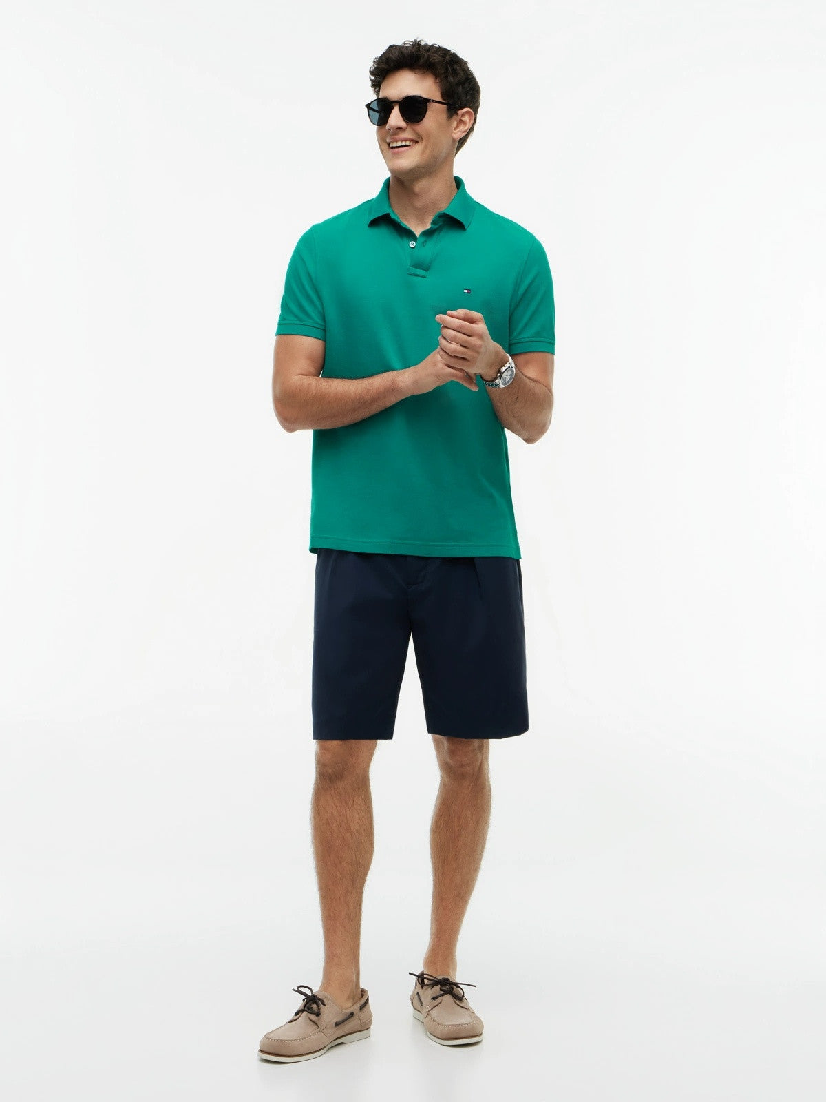 Tommy Hilfiger 1985 Regular Fit Pique Polo Shirt-GREEN 1778494287_7351_019076_GREEN_alternate