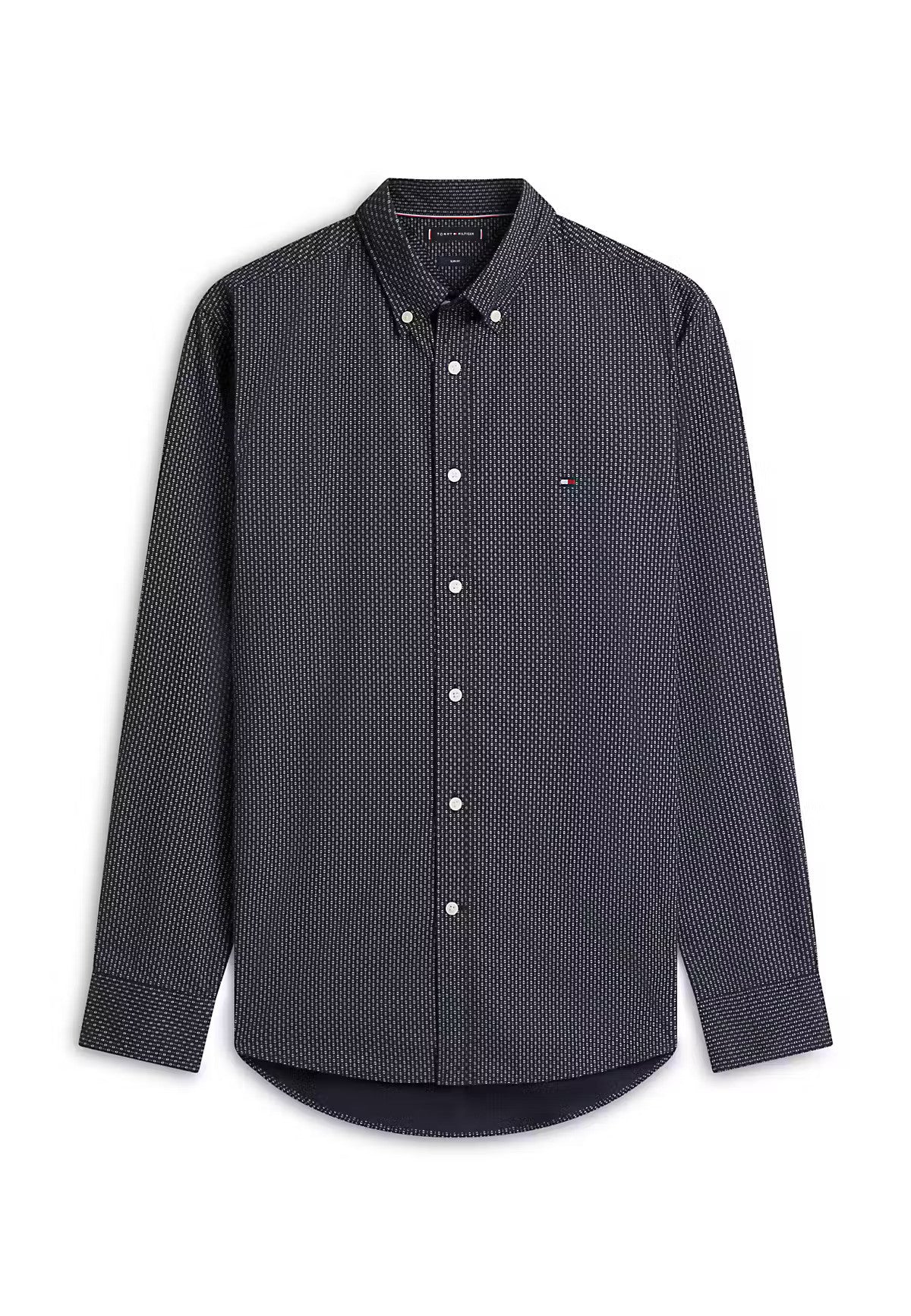 Tommy Hilfiger Flex Poplin Fake Solid Slim Fit Shirt-NAVY 1778495620_487_019071_NAVY_alternate