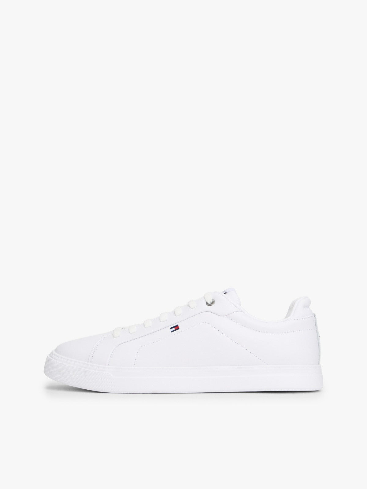 Tommy Hilfiger Hilfiger Icon Leather Court Trainers - White-WHITE 1778586538_9284_019065_WHITE_alternate