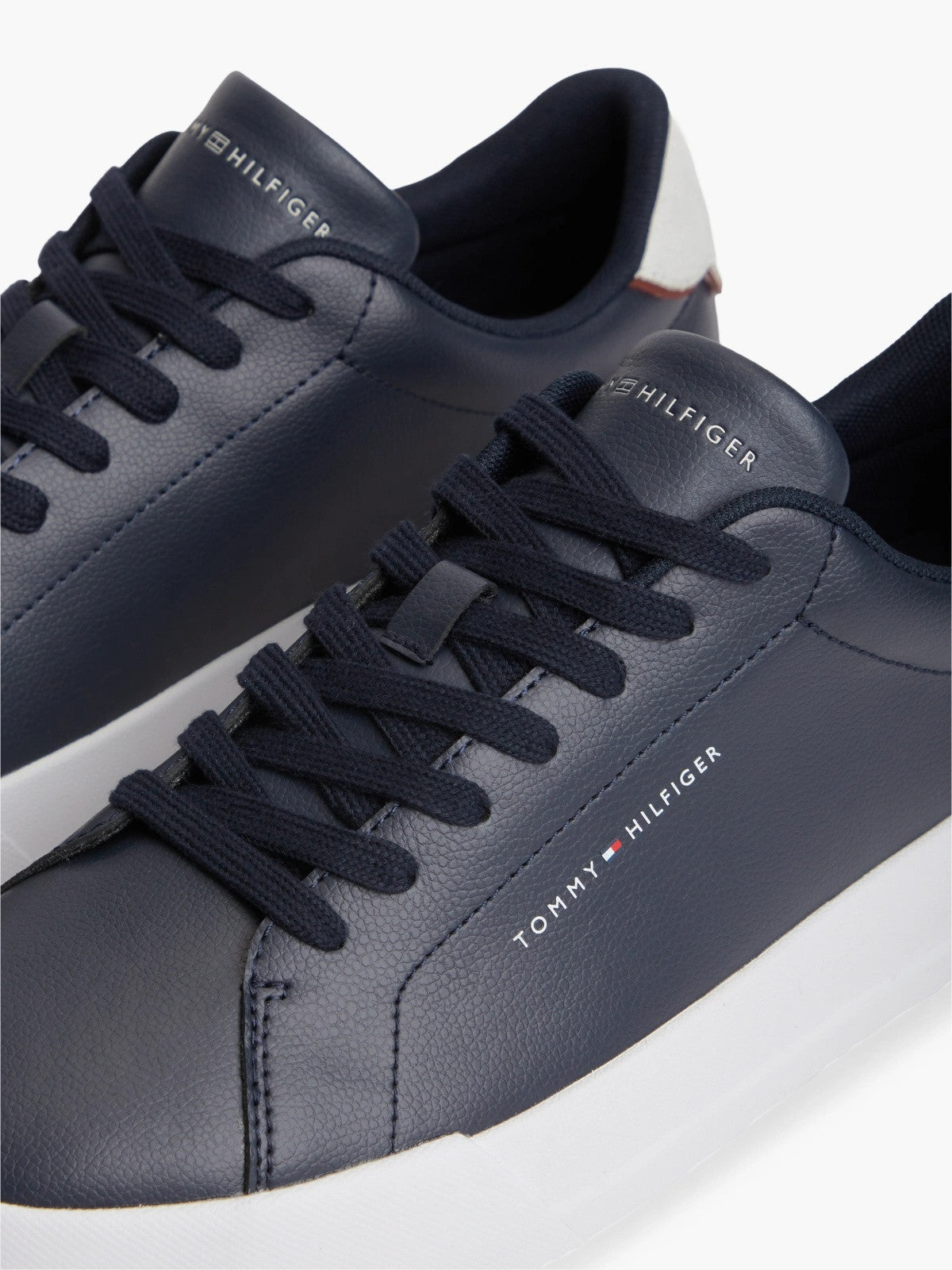 Tommy Hilfiger Logo Court Trainers With Leather - Desert Sky-DESERT SKY 1778587829_2069_019063_DESERT_SKY_alternate