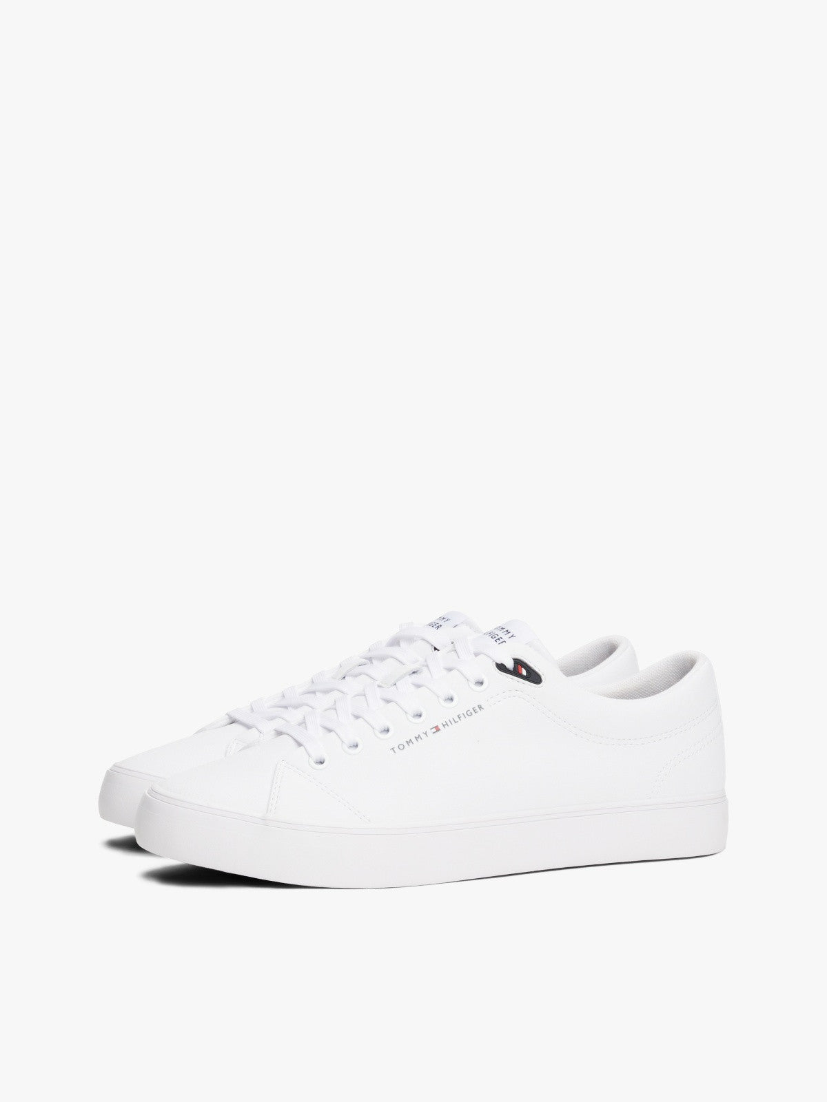 Tommy Hilfiger Logo Lace-Up Trainers With Leather - White-WHITE 43 1778588002_6856_019050_WHITE