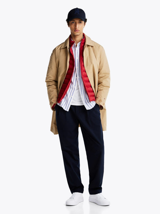 Tommy Hilfiger Logo Court Trainers With Leather - Ecru-WHITE 1778588552_9788_019048_WHITE_alternate
