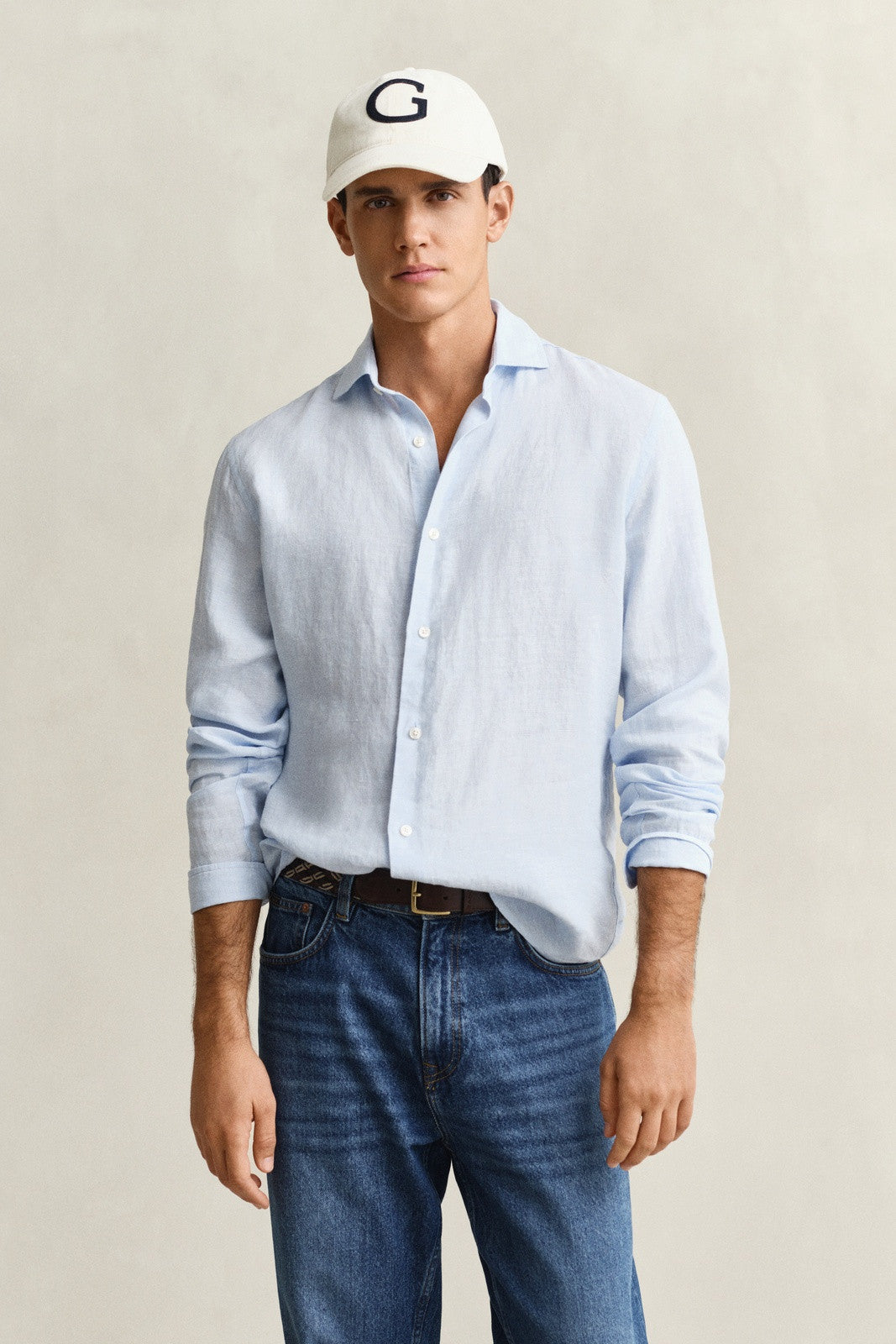 GANT European Flax Linen Shirt - Sky Blue-SKY 1778832244_845_018874_SKY_alternate