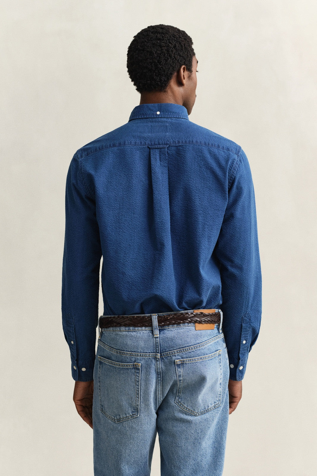 GANT Indigo Seersucker Regular Fit Shirt - Dark Indigo 1778832403_5998_018875_DARK_INDIGO_alternate