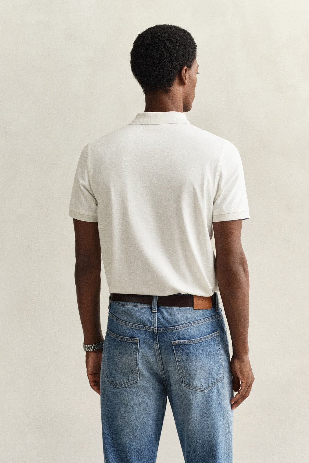 GANT Contrast Piqué Polo Shirt - Eggshell 1778833341_9108_018880_113_EGGSHELL_alternate
