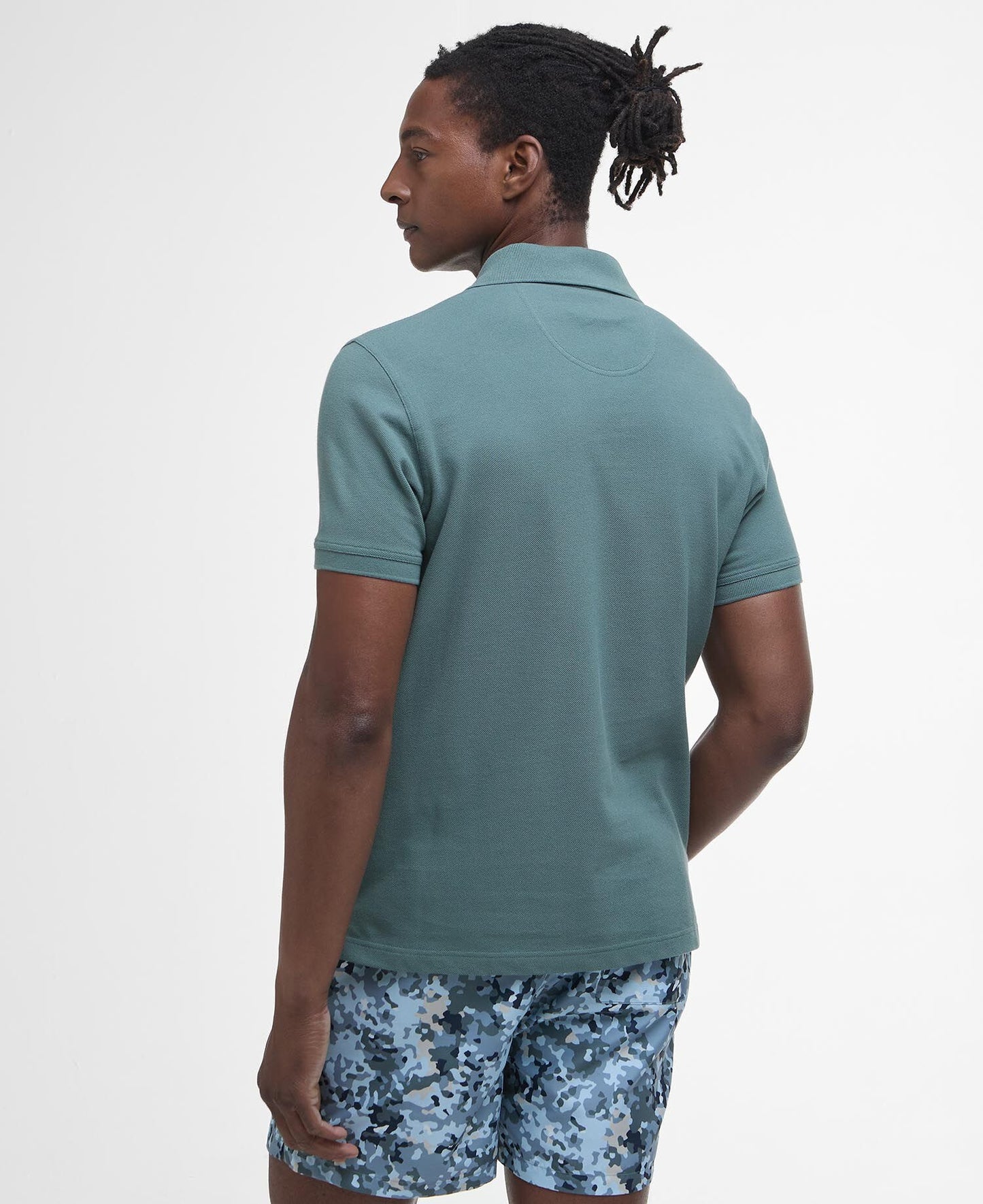 Barbour Tartan Piqué Polo Shirt - Green-TEAL 1779092151_6871_018774_TEAL_alternate