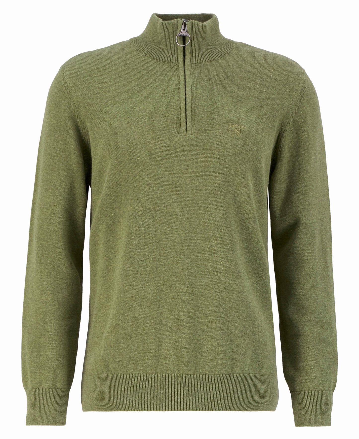 Barbour Cotton Quarter-Zip Jumper - Green 1779177290_7609_018784_GREEN_alternate