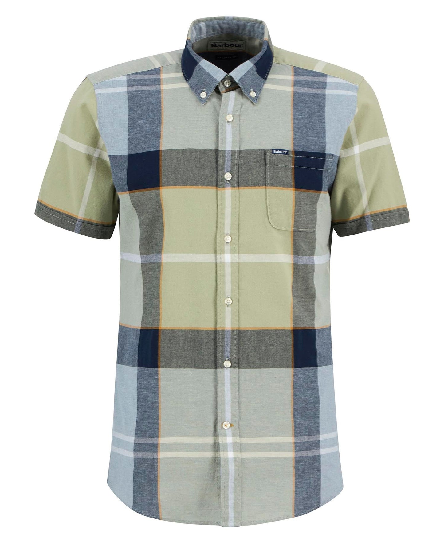 Barbour Doughill Large Scale Tartan Regular Short-Sleeved Shirt - Highland Loch Tartan-GREEN CHECK 1779177703_0305_018786_GREEN_CHECK_alternate