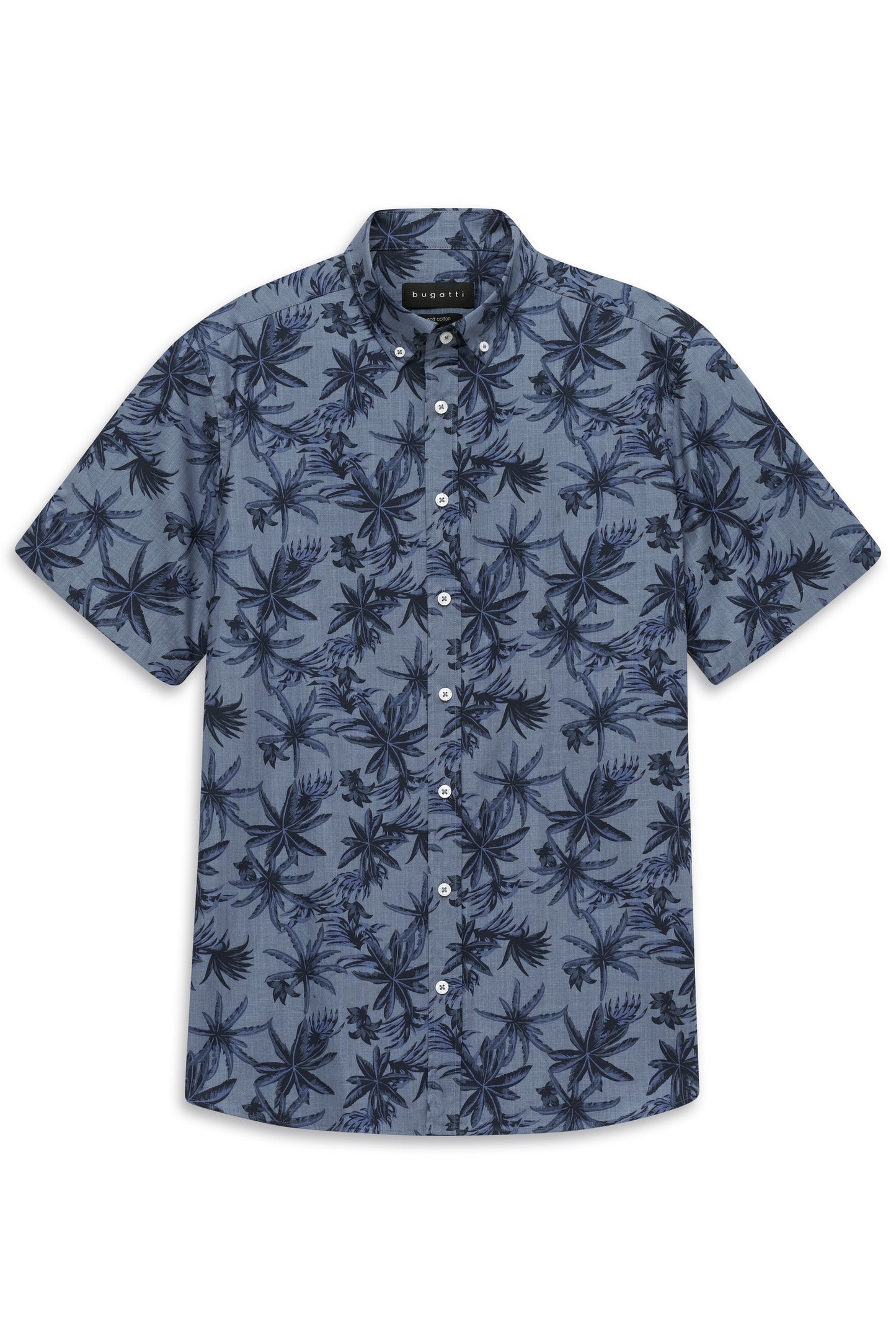 Bugatti 9450 Casual Short-Sleeved Shirt - Navy 1779960915_2463_019196_NAVY