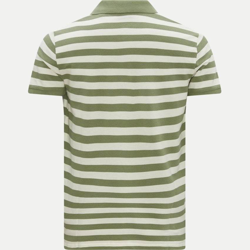 Gant Multi Stripe Ss Pique Polo Shirt - Olive 2062018-olive-2