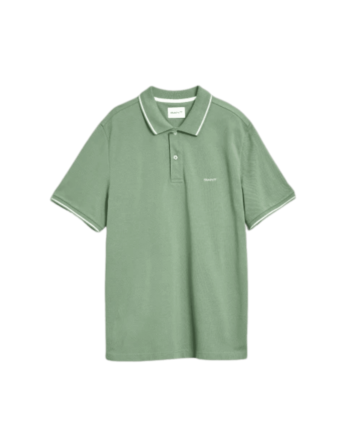 Gant Tipped Piqué Polo Shirt - Kalamata Green 2062034-362-2