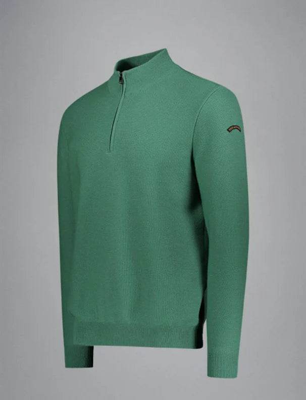 Paul & Shark Zipped Wool pullover 24411630 - Green 2444116303_1024x1024_2x_d251ae9f-7e2b-4884-9539-95c094725ded