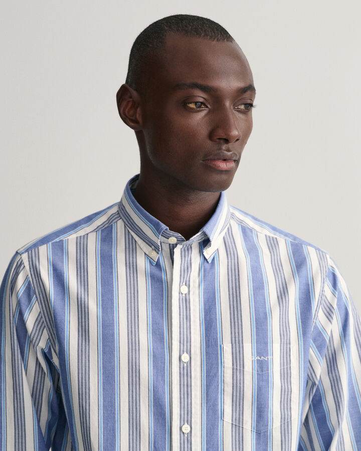 Regular Fit Colourful Stripe Shirt - College Blue 3230055-436-3