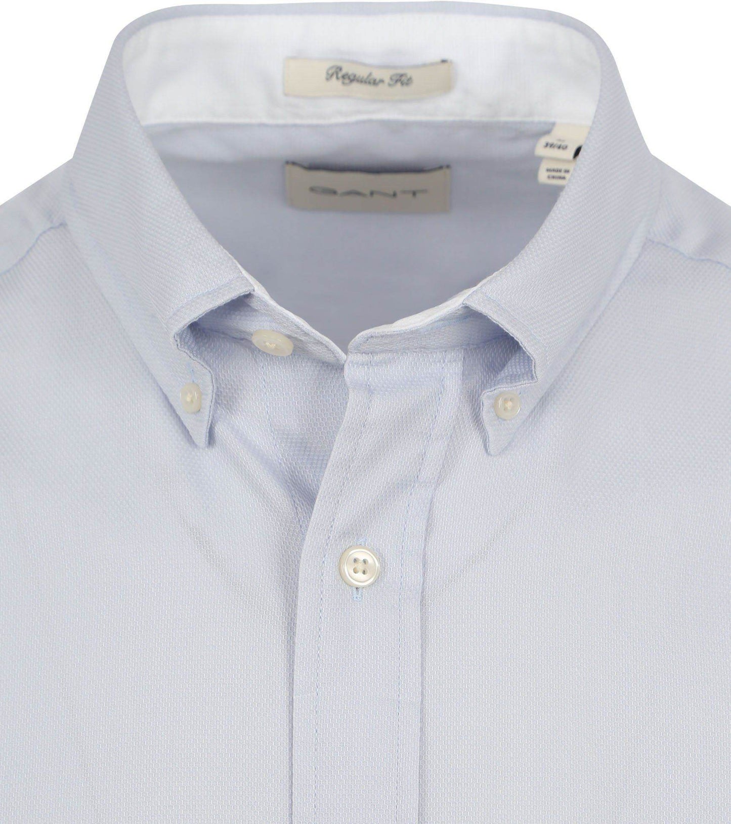 Gant Honeycomb Texture Shirt - Light Blue 3240059-455-2