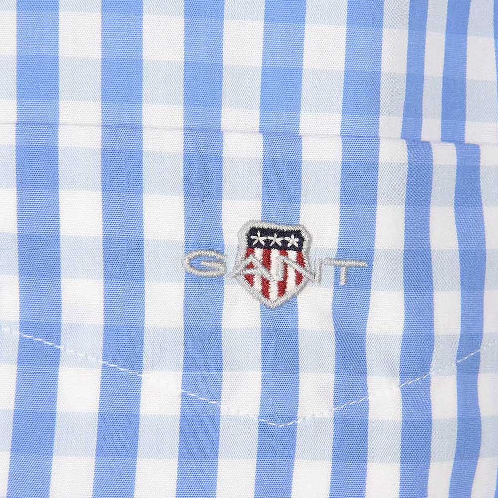 Gant Classic Poplin Gingham Shirt - Blue 3250135-419-2