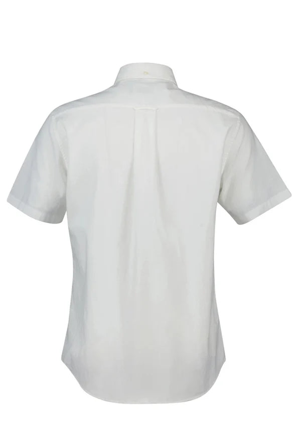 Gant Regular Fit Short Sleeve Dobby Shirt - White 3250140110-2