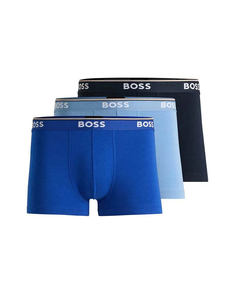 Hugo Boss 3P Stretch-Cotton Boxer Briefs - Various Blue 3p-trunk-50531684-961-1
