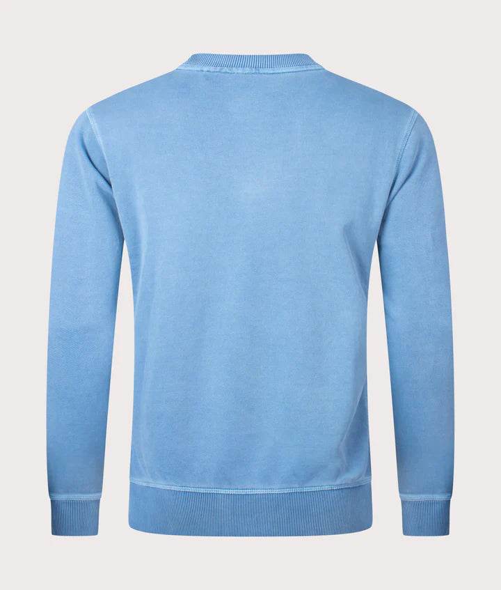 BOSS Relaxed Fit Garment Dyed Wefade Sweatshirt - Light Blue 50472271-sky2