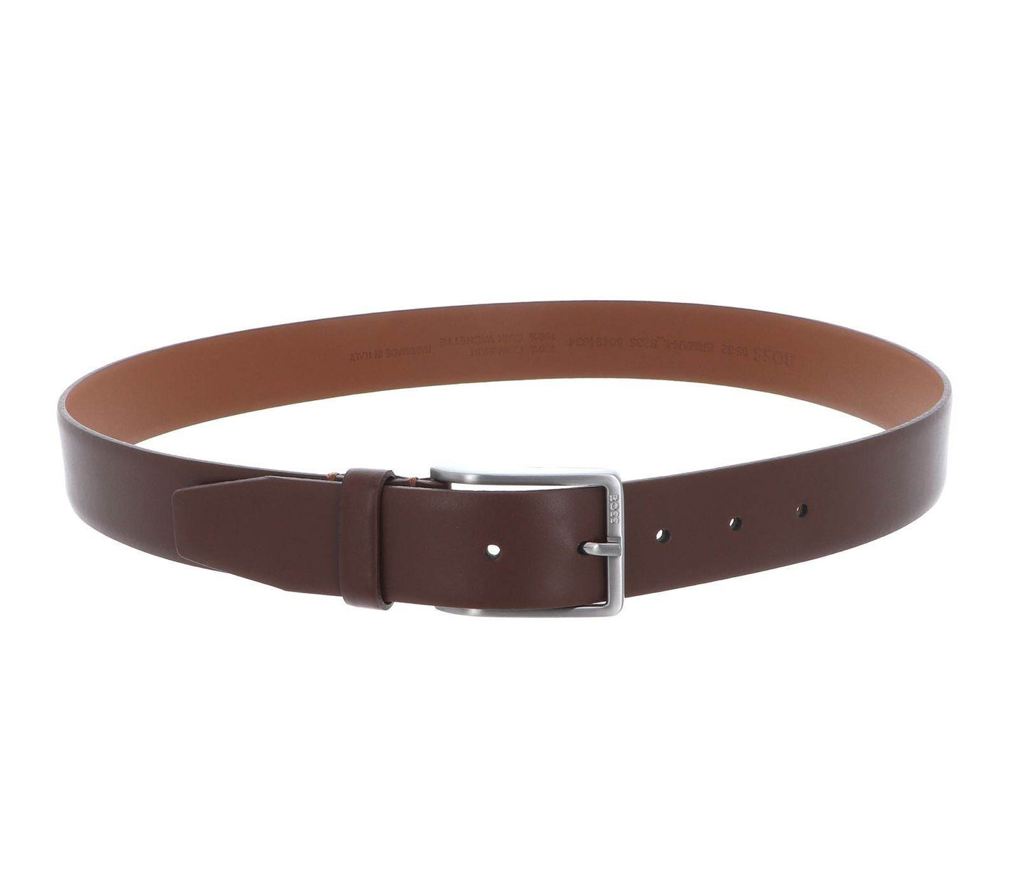 Hugo Boss Italian-made Leather Belt With Engraved-logo Buckle - Brown 50491834-210-2