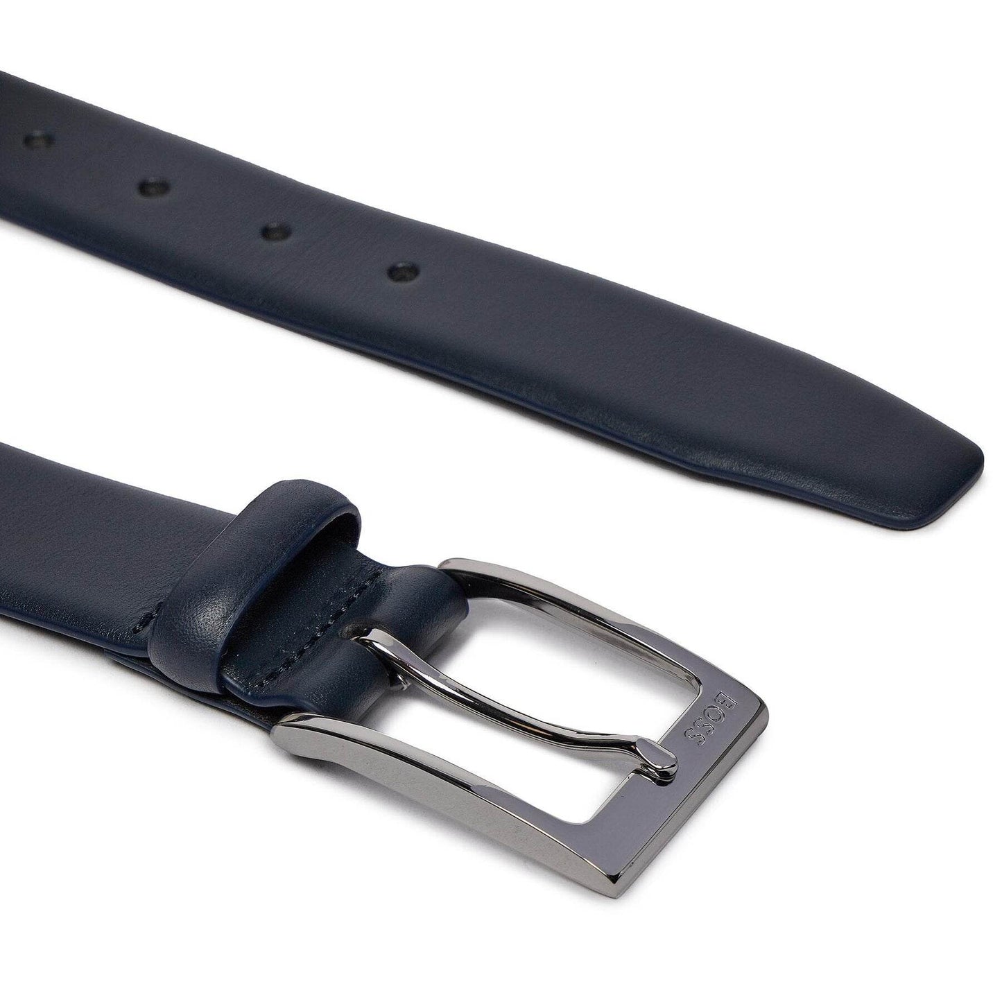 Hugo Boss Leather Belt Evan Sz35 - Navy 50503351-410-2