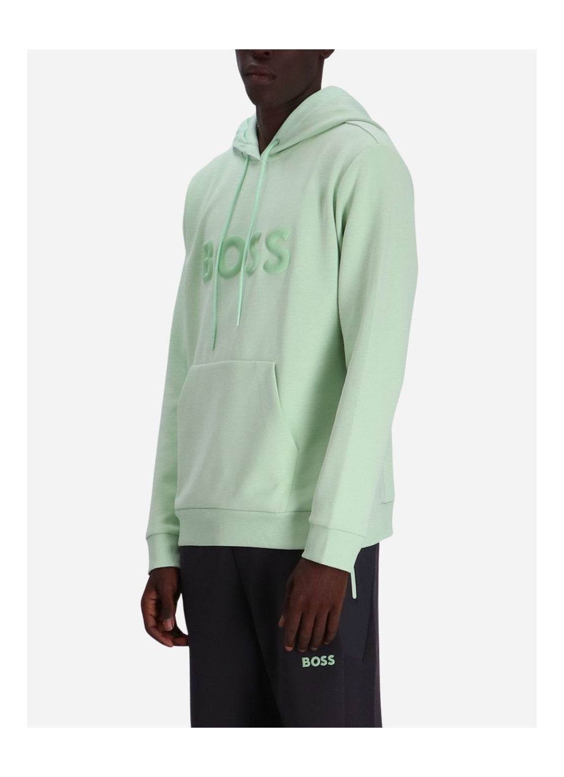 Hugo Boss Soody 1 Mens Pullover Hoodie - Open Green 50510334-388-4