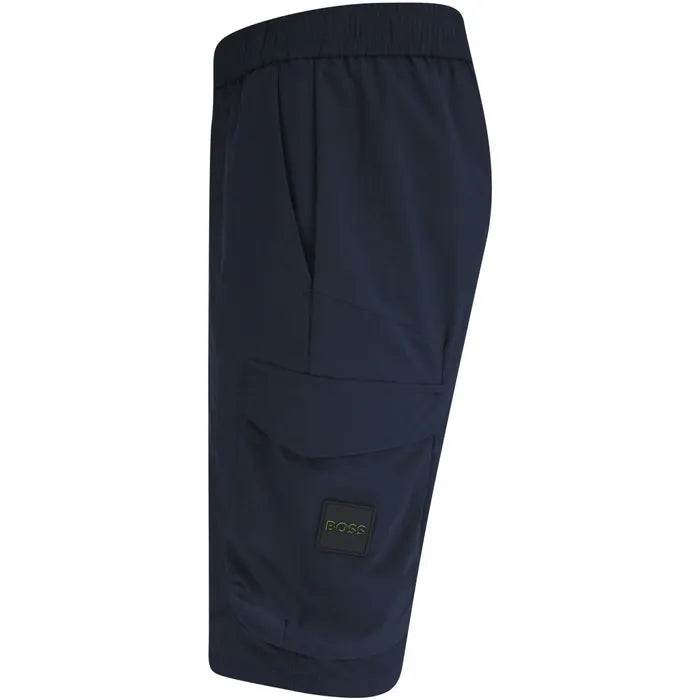 Hugo Boss Tapered-fit Shorts In Easy-iron Quick-dry Poplin - Dark Blue 50511428-402-2
