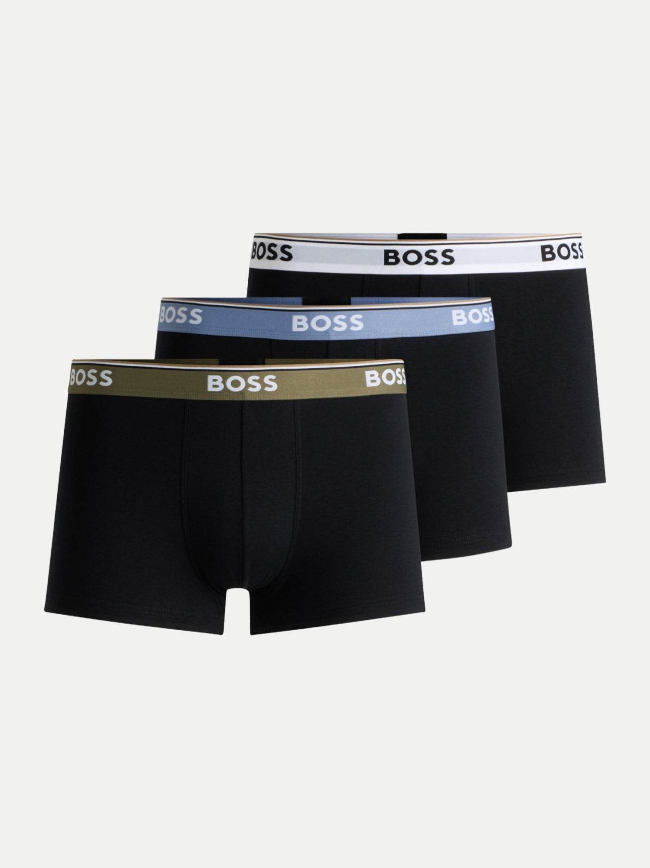 Hugo Boss Three-pack Of Stretch-cotton Trunks With Logo Waistbands 50517827-980-1