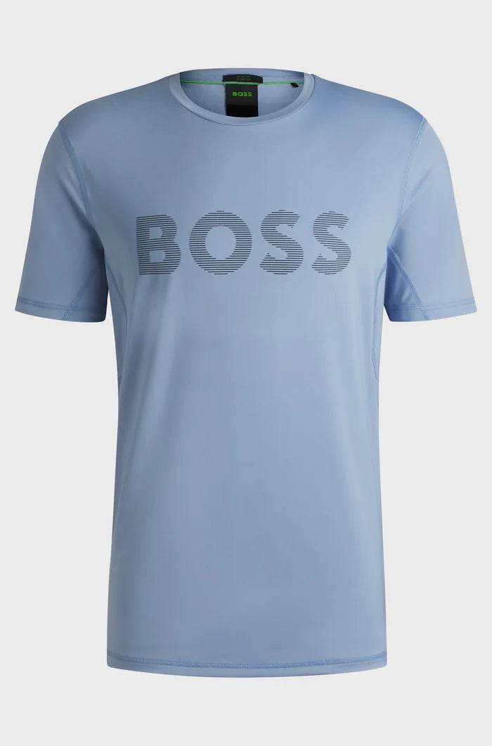 Hugo Boss Tee Active Logo Short Sleeve T-shirt - Open Blue 50531244-498-1