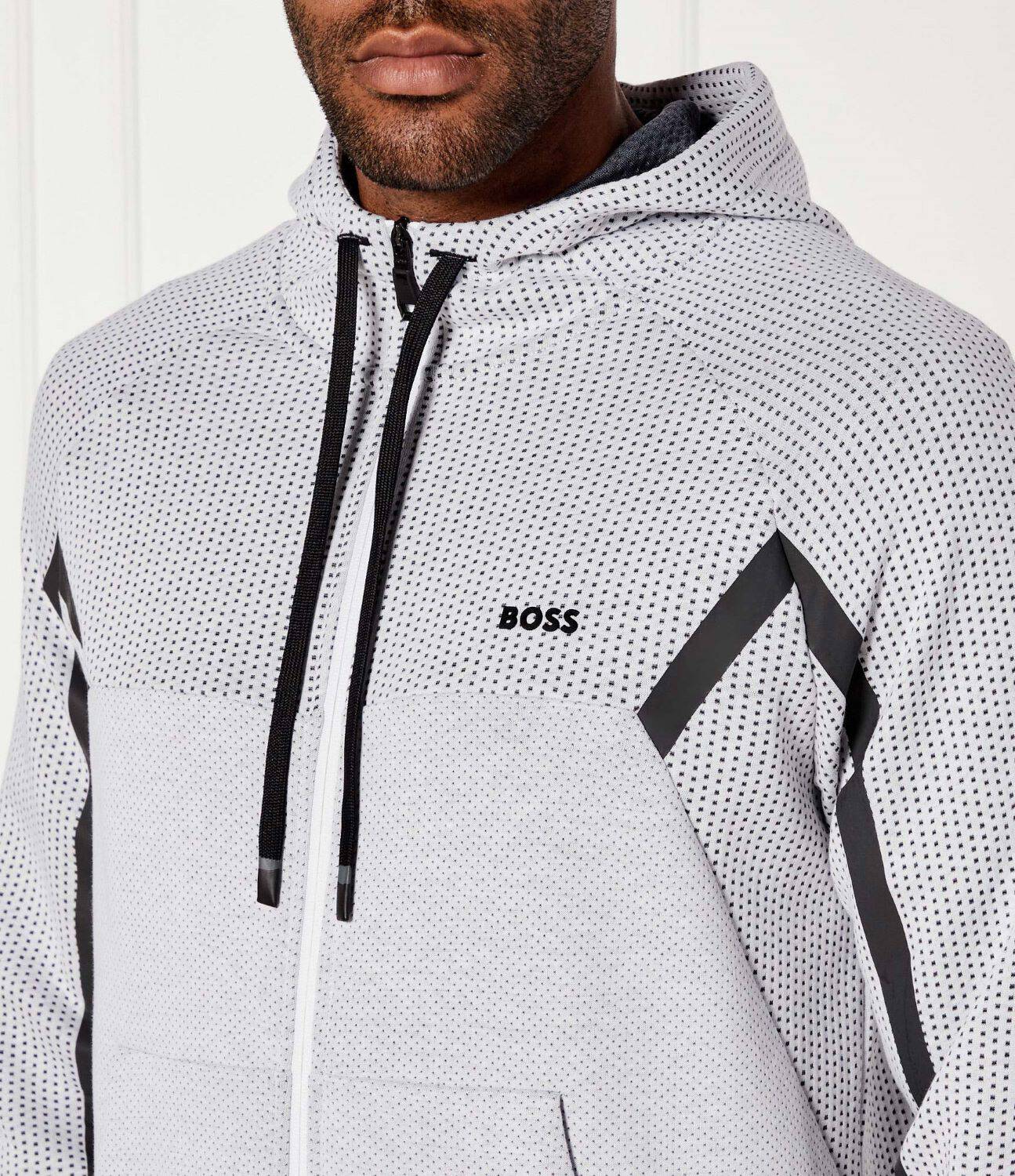 Hugo Boss Sweatshirt Fz Hoodie White – Ryle Menswear