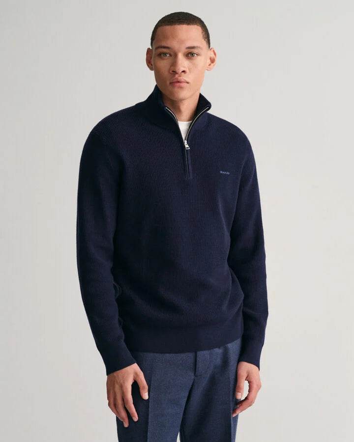 Gant half zip knit jumper hotsell