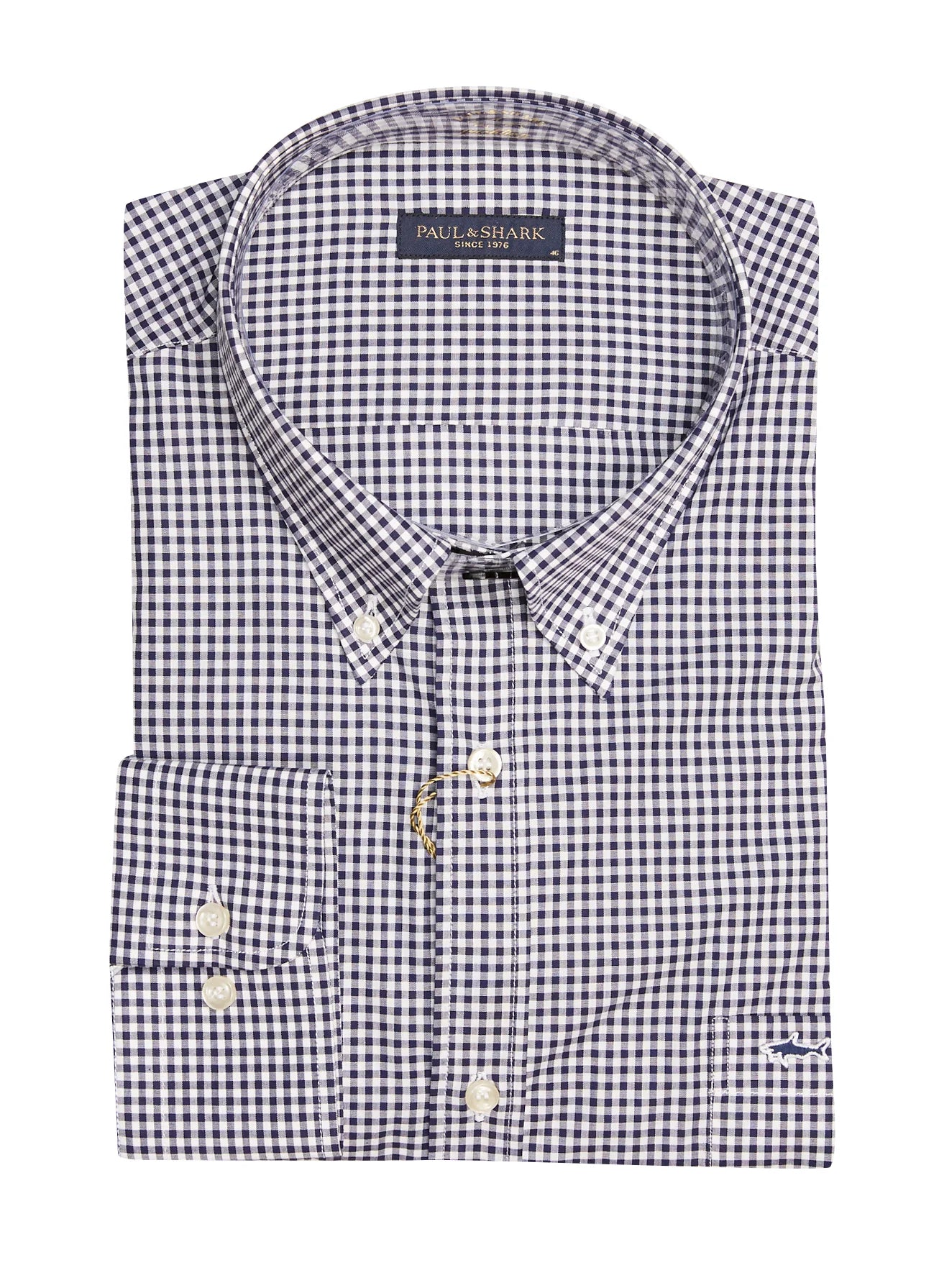 Paul & Shark Check Cotton Shirt C0P3004 - Navy C0p3004443-2