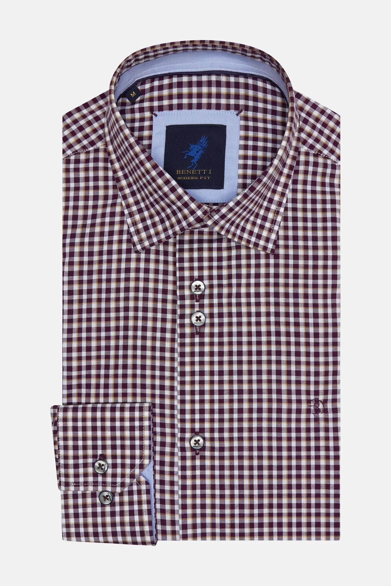 Benetti Capri Shirt - Wine Capri_Wine_01