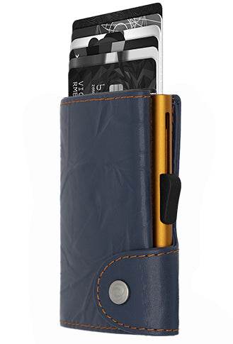 C-secure Wallet Blue Marino Orange Embossed-Blue-Marino_orangeholder_side