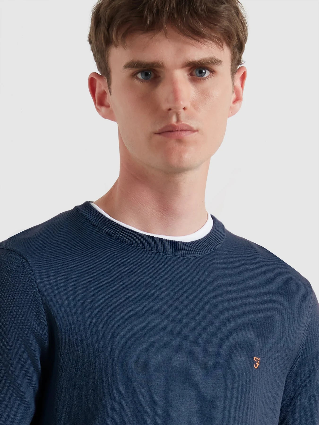 Farah Mullen Merino Wool Sweater - Blue River F4gf40814954