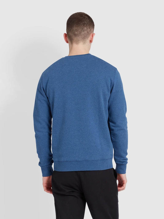 Farah Tim Organic Cotton Crew Neck Sweatshirt - Cold Metal Marl F4kfd076-455-3