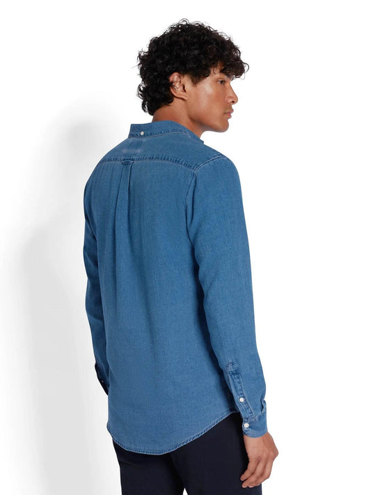 Farah Brewer Slim Fit Organic Cotton Denim Shirt - Stone Wash F4wFD054-978-3