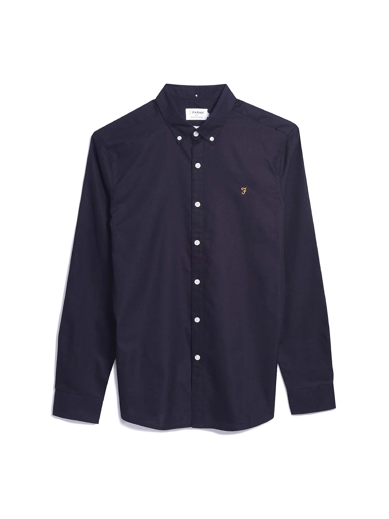 Farah Brewer Slim Fit Organic Cotton Oxford Shirt - Navy F4wsb0604545