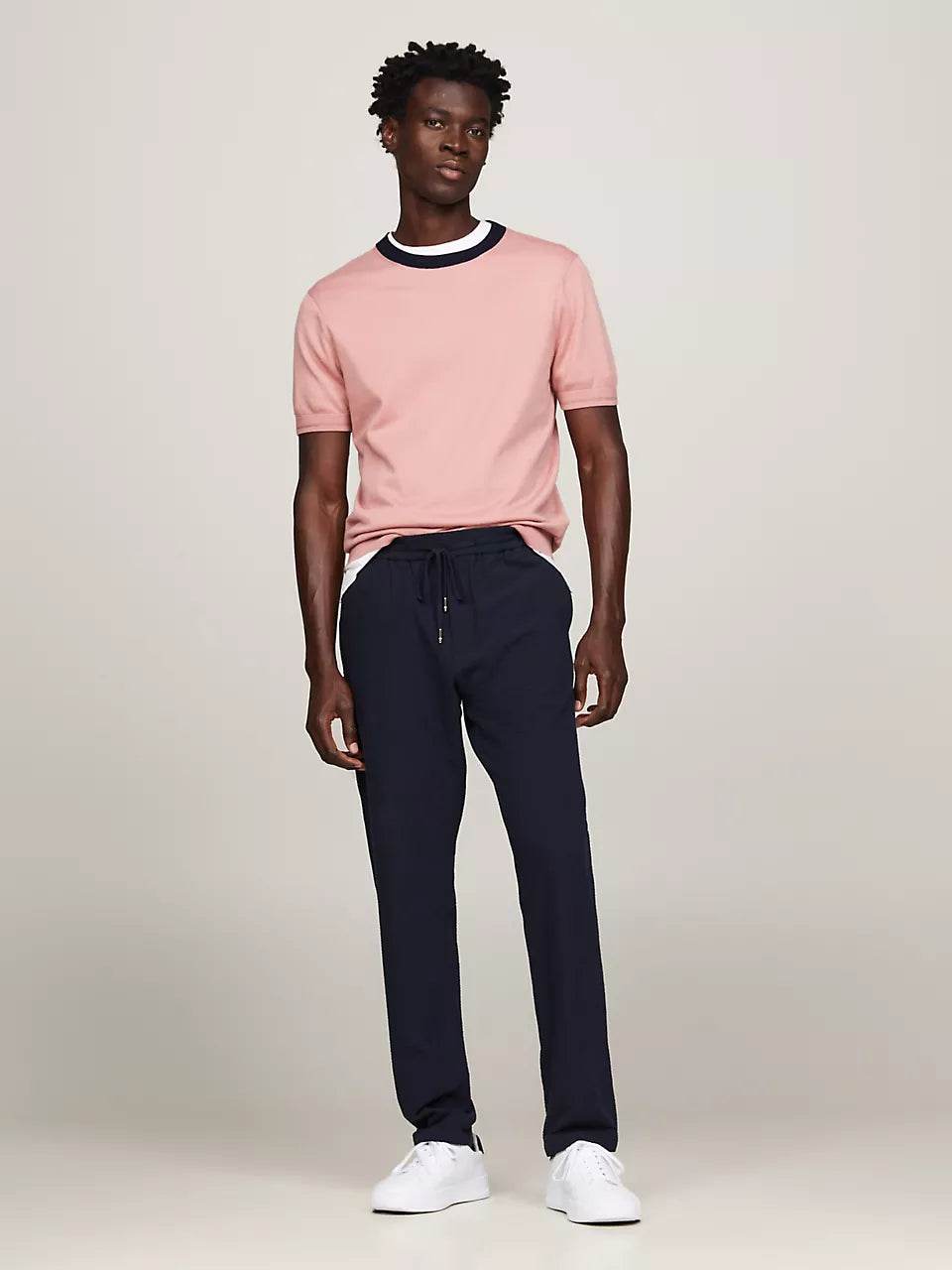 Tommy Hilfiger Leather Chunky Court Trainers - White/desert Sky FM0FM04971_0LE_alternate7_ay