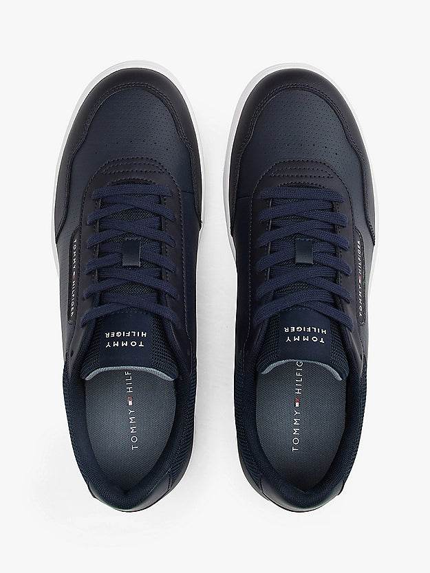 Tommy Hilfiger Leather Mixed Texture Trainers - Desert Sky FM0FM05466_DW5_alternate2