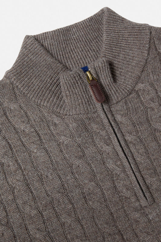 Benetti Grant Cable Knit Quarter-Zip Grant_QZip_Brown_02
