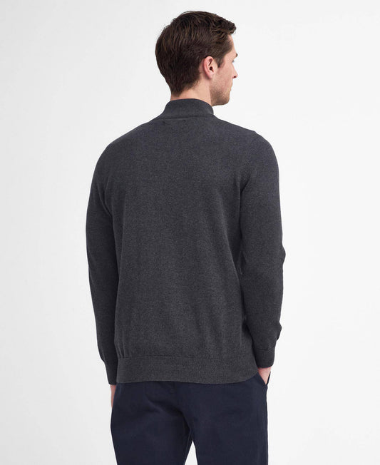 Barbour Cotton Half-Zip Jumper - Charcoal MKN1074CH91_04back