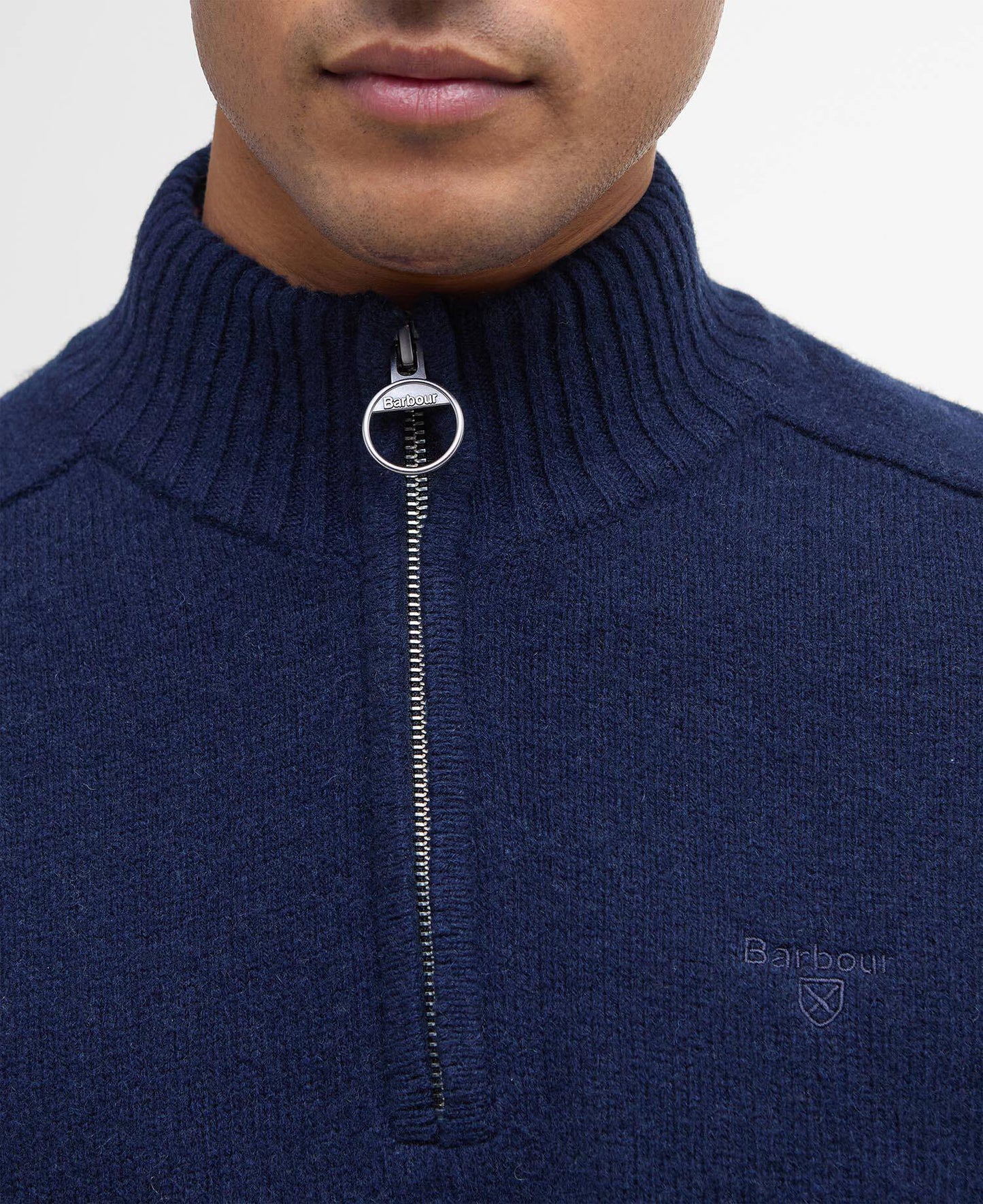 Barbour Grangetown Half-Zip Jumper - Navy MKN1653NY91_05detailb