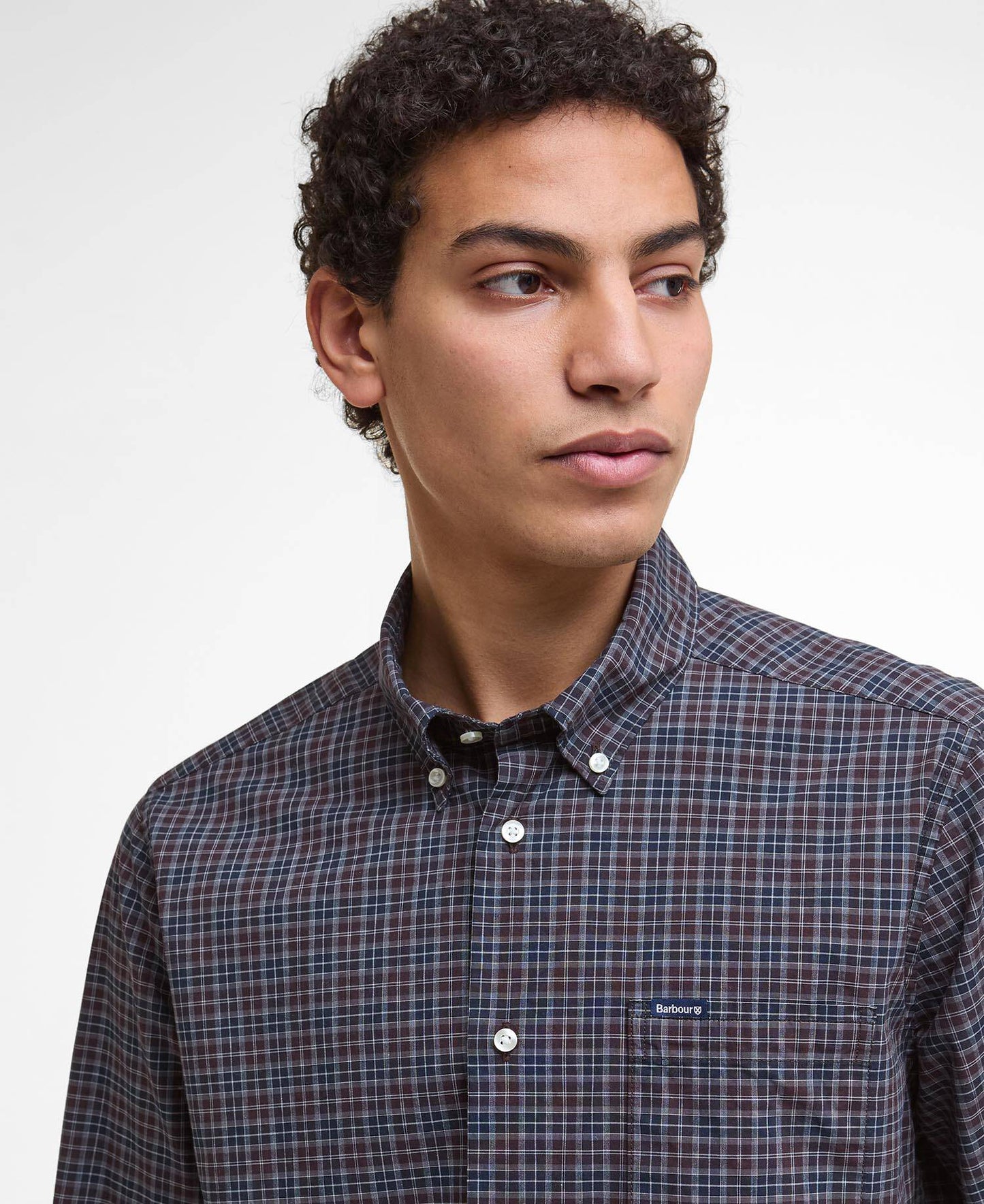 Barbour Lomond Tailored Long-Sleeved Shirt - Midnight Oak Tartan MSH5023TN38_05detaila