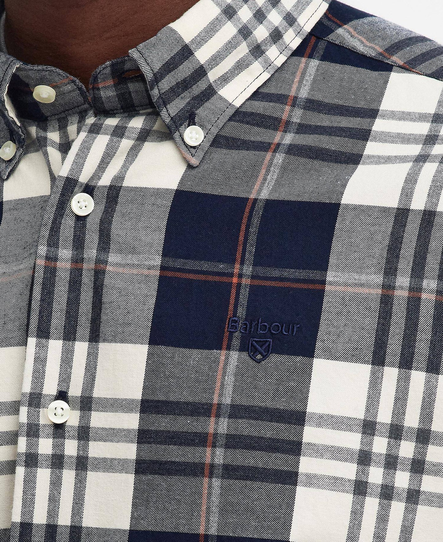 Barbour Edgar Tailored Long-Sleeved Shirt - Classic Navy MSH5355NY91_05detailb