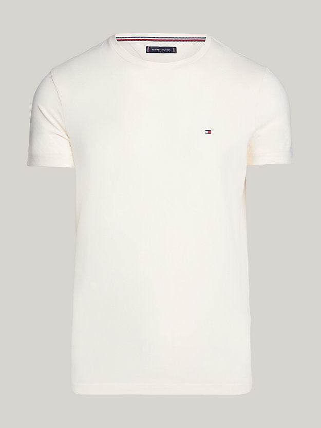 Tommy Hilfiger Flag Embroidery Extra Slim Fit T-shirt - Beige MW0MW10800_AEF_alternate4