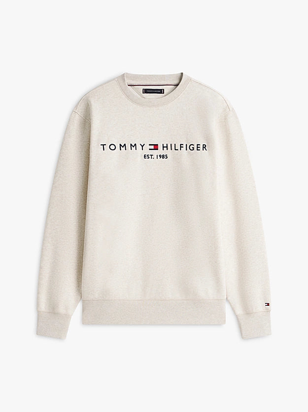 Tommy Hilfiger Logo Embroidery Flex Fleece Sweatshirt - Heathered Oatmilk MW0MW11596_HGF_alternate4